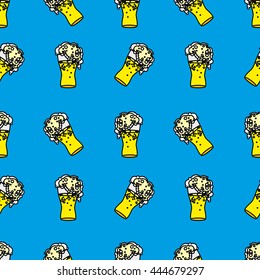 Beer seamless pattern