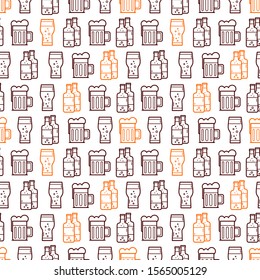 Beer seamless pattern. Vector illustration