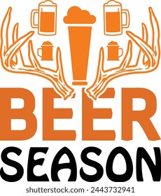 Beer season T shirt Design