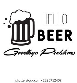 Beer Set hand-drawn Outline Doodles Vector Illustration with lettering. Sketchy beer pub elements collection for Octoberfest: glass, mug, hop, beer tap, snacks.