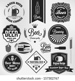 beer set lager vintage labels