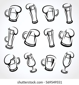 Beer set. Vector