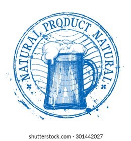 Beer. Shabby stamp