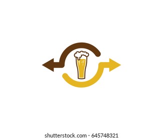 Beer Share Icon Logo Design Element
