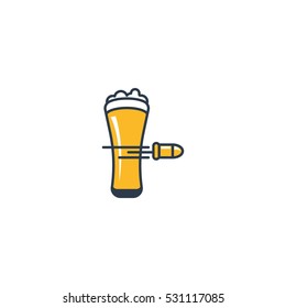 Beer Shoot Vector Logo Design Element