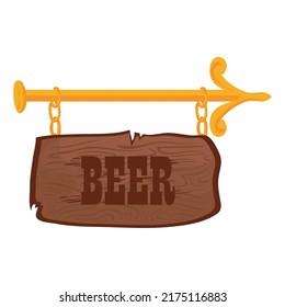 beer sign design over white
