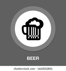 Beer Sign Icon. Alcohol Drink Symbol