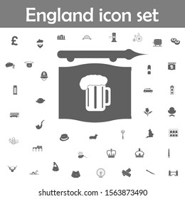 Beer sign icon. England icons universal set for web and mobile