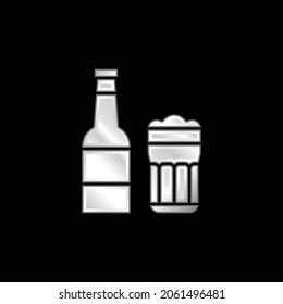 Metallic-Symbol auf Biersilber