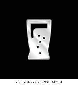 Beer silver plated metallic icon