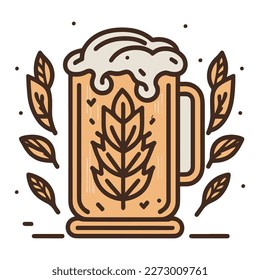 Cerveza. Icono simple. Ilustración vectorial.