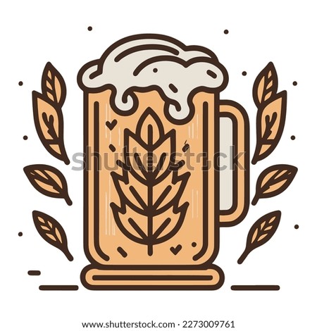 Beer. Simple Icon. Vector Illustration.