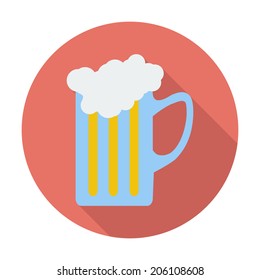 Beer.  Single flat color icon. Vector illustration.