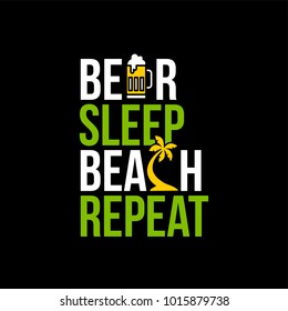 beer sleep beach repeat icon sign vector