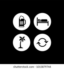beer sleep beach repeat icon sign vector