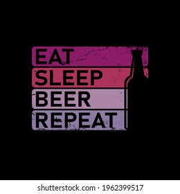 beer sleep beach repeat icon sign vector T-SHIRT