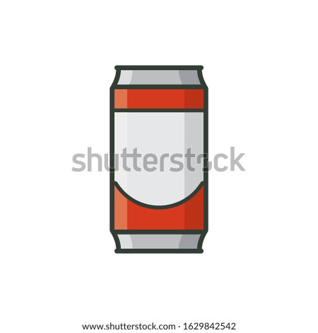 Beer or soft drink can vector illustration. Isolated color beverage symbol .