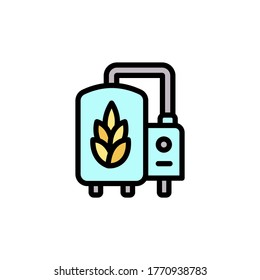 Beer, spike brewing icon. Simple color with outline vector elements of international beer day icons for ui and ux, website or mobile application