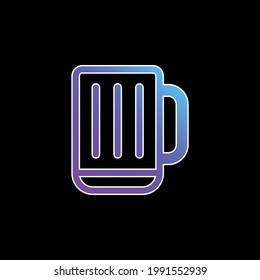 Beer Stein blue gradient vector icon