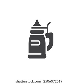 Beer Stein with a hinged lid vector icon. filled flat sign for mobile concept and web design. Beer Stein glyph icon. Symbol, logo illustration. Vector graphics