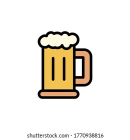 Icono de Beer stein. Color simple con elementos de vector de contorno de iconos internacionales del día de la cerveza para ui y ux, sitio web o aplicación móvil