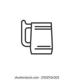 Beer Stein line icon. linear style sign for mobile concept and web design. Beer mug outline vector icon. Pub symbol, logo illustration. Vector graphics