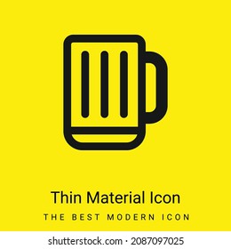 Beer Stein minimal bright yellow material icon