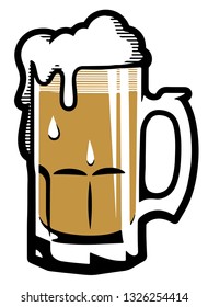 Beer Stein Mug foam vector