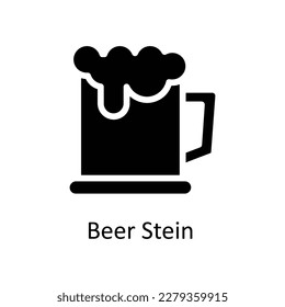 Beer Stein Vector       Solid Icons. Simple stock illustration stock