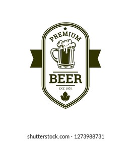 Beer sticker concept line icon. Simple element illustration. Pub sticker concept outline symbol design. Can be used for web and mobile UI/UX. Modern vector style.