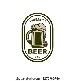 Beer sticker concept line icon. Simple element illustration. Pub sticker concept outline symbol design. Can be used for web and mobile UI/UX. Modern vector style.