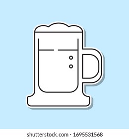 Beer sticker icon. Simple thin line, outline vector of party icons for ui and ux, website or mobile application