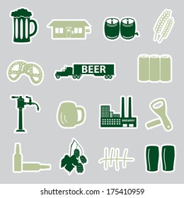 beer stickers set eps10