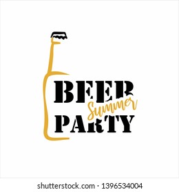 Beer summer party, template for banner