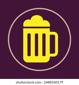Beer supportive trendy icon attractive abstract vector illustration artwork design