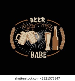 Beer SVG t-shirt design, Beer eat svg