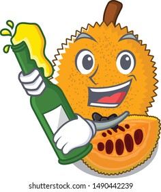 With beer sweet gac fruit in mascot bowl