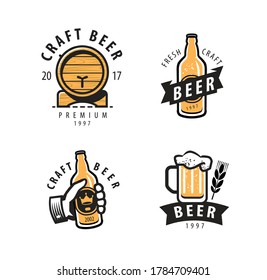 Beer symbol or logo. Pub, restaurant, drink concept