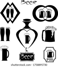 
beer symbolism, glass of beer, beer advertisement