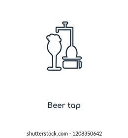 Beer tap concept line icon. Linear Beer tap concept outline symbol design. This simple element illustration can be used for web and mobile UI/UX.