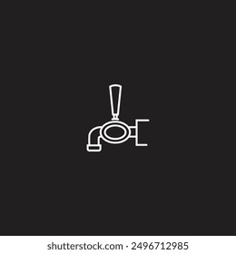beer tap flat vector design