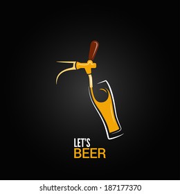beer tap glass design background