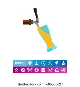 Beer tap with glass icon
