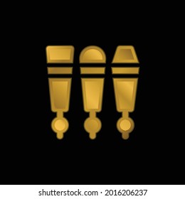 Beer Tap Gold Plated Metalic Icon Or Logo Vector