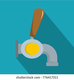 Beer tap icon. Flat illustration of beer tap vector icon for web
