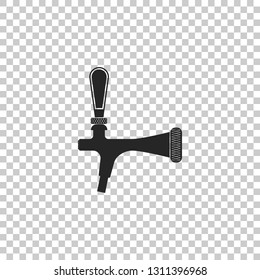 Beer tap icon isolated on transparent background. Flat design. Vector Illustration