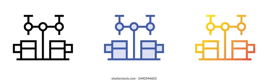 beer tap icon. Linear, Blue Fill and Gradient Style Design Isolated On White Background