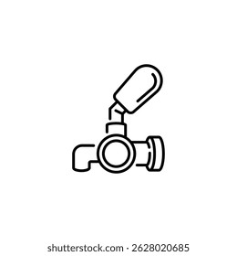 Beer tap icon. Simple draft beer dispenser icon for social media, app and web design. Vector illustration.