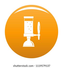 Beer tap icon. Simple illustration of beer tap vector icon for any design orange