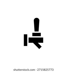 Symbol für den Bier-Tipp. Einfache Vektorsilhouettengrafik auf weißem Hintergrund.